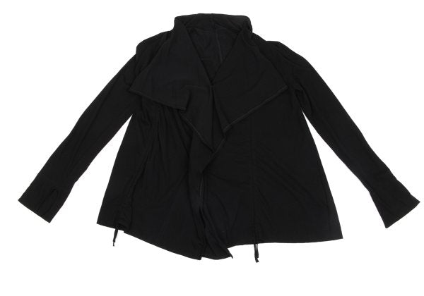 Yohji Yamamoto FEMME Black Gathered Drape Cardigan Size 2