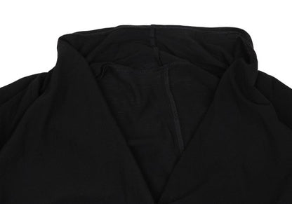 Yohji Yamamoto FEMME Black Gathered Drape Cardigan Size 2