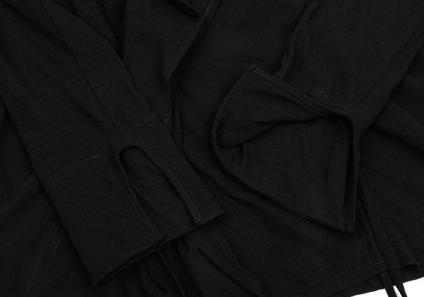 Yohji Yamamoto FEMME Black Gathered Drape Cardigan Size 2