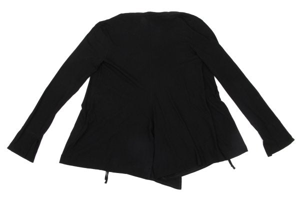 Yohji Yamamoto FEMME Black Gathered Drape Cardigan Size 2