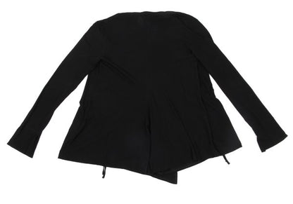 Yohji Yamamoto FEMME Black Gathered Drape Cardigan Size 2