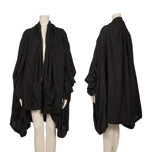 Yohji Yamamoto FEMME Sleeve Panel Back Coat Black Size 1