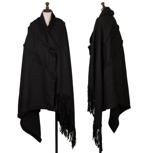 REGULATION yohji yamamoto Wool Many Button Cape Black Size 4