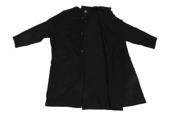 B Yohji Yamamoto 20AW Back Pigment Cardigan Black Size 2