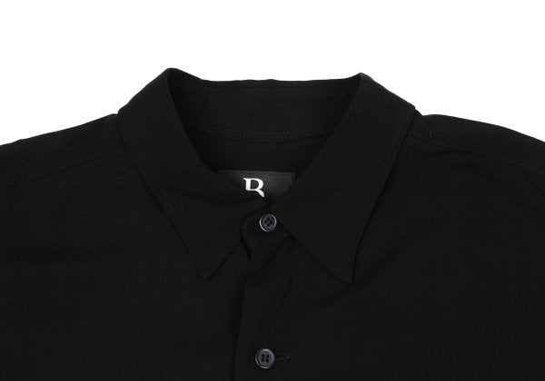 B Yohji Yamamoto 20AW Floral Print Rayon Shirt Black Size 2