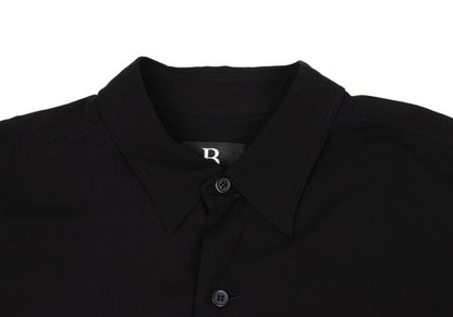 B Yohji Yamamoto 20AW Floral Print Rayon Shirt Black Size 2