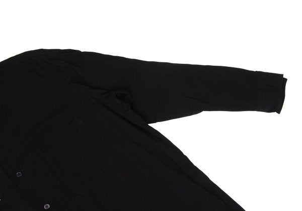B Yohji Yamamoto 20AW Floral Print Rayon Shirt Black Size 2