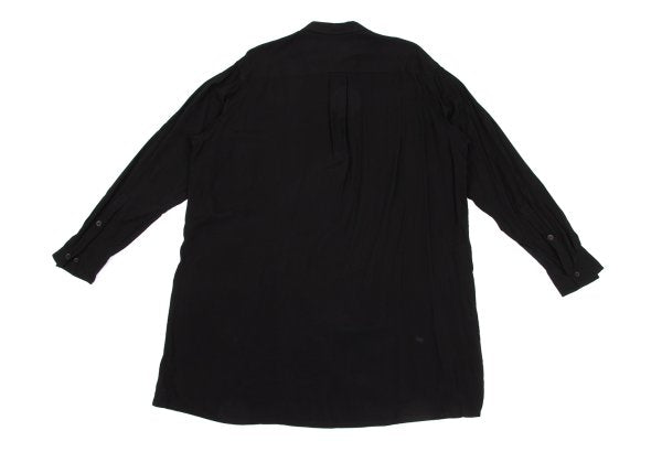 B Yohji Yamamoto 20AW Floral Print Rayon Shirt Black Size 2