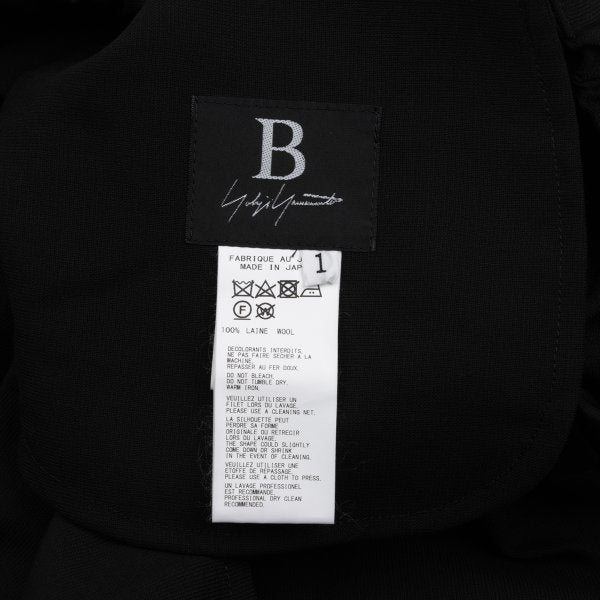 B Yohji Yamamoto 20SS Wool Drape Pocket Pants Black Size 1