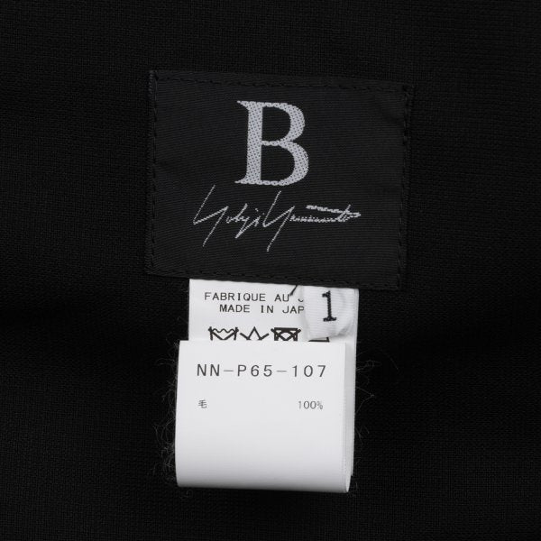 B Yohji Yamamoto 20SS Wool Drape Pocket Pants Black Size 1
