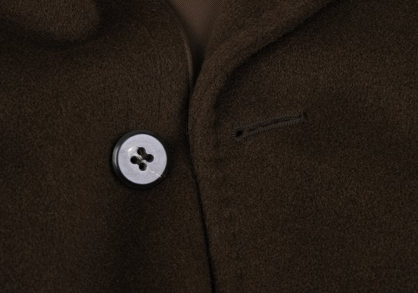 Max Mara Manuela Wool Cashmere Wrap Coat Dark Brown Size 36