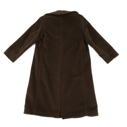 Max Mara Manuela Wool Cashmere Wrap Coat Dark Brown Size 36