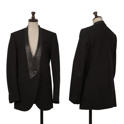 Neil Barrett Leather Paneled Lapel Jacket Size 40