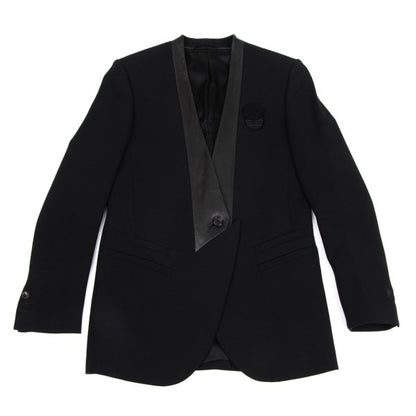 Neil Barrett Leather Paneled Lapel Jacket Size 40