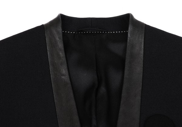 Neil Barrett Leather Paneled Lapel Jacket Size 40
