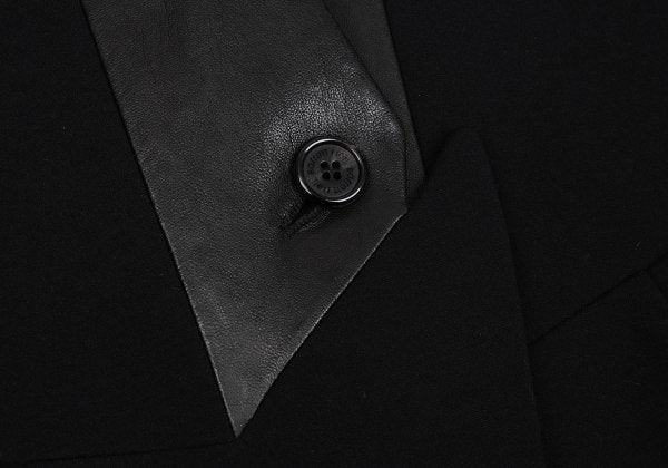 Neil Barrett Leather Paneled Lapel Jacket Size 40