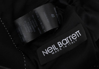 Neil Barrett Leather Paneled Lapel Jacket Size 40
