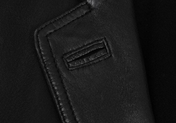 RUFFO Stitched Leather Tailored Blazer Black Size L