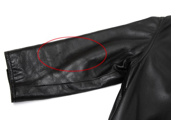 RUFFO Stitched Leather Tailored Blazer Black Size L