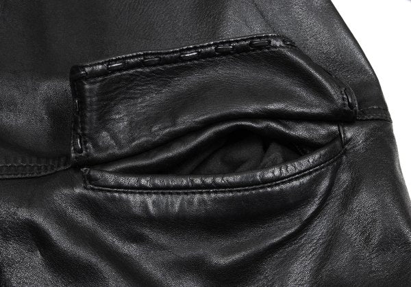 RUFFO Stitched Leather Tailored Blazer Black Size L