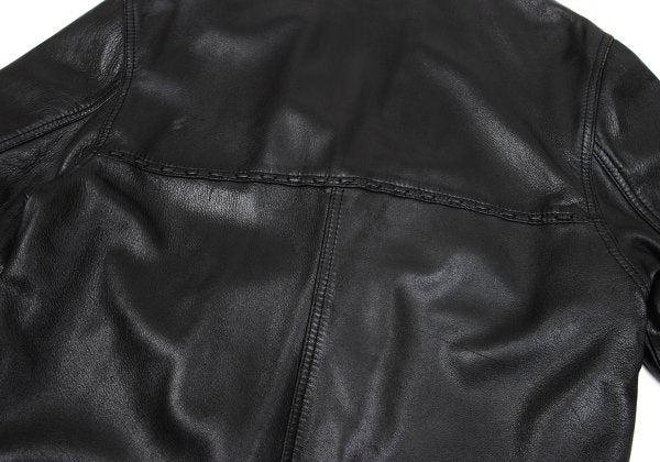 RUFFO Stitched Leather Tailored Blazer Black Size L