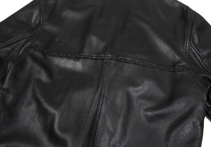 RUFFO Stitched Leather Tailored Blazer Black Size L