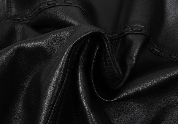 RUFFO Stitched Leather Tailored Blazer Black Size L
