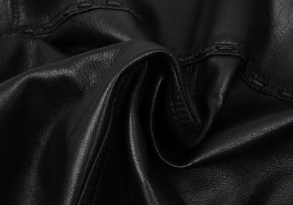 RUFFO Stitched Leather Tailored Blazer Black Size L