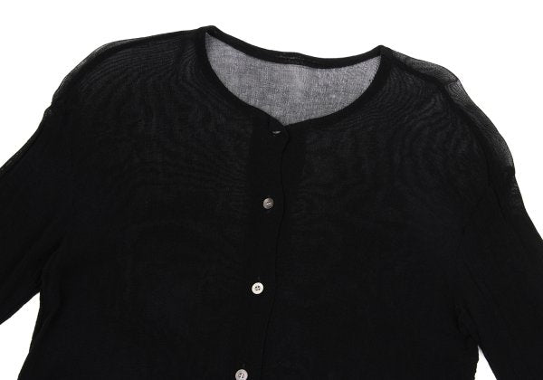 ISSEY MIYAKE PERMANENTE Sheer Cardigan Black Size M
