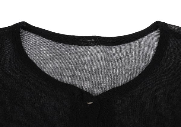 ISSEY MIYAKE PERMANENTE Sheer Cardigan Black Size M