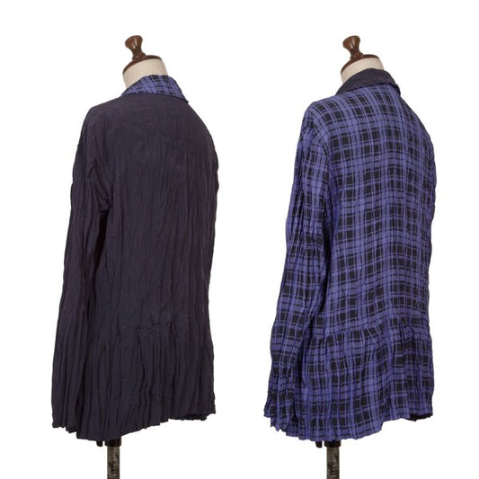 ISSEY MIYAKE Reversible Check Twist Pleat Jacket Size 2