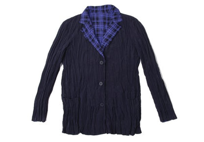 ISSEY MIYAKE Reversible Check Twist Pleat Jacket Size 2