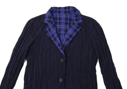 ISSEY MIYAKE Reversible Check Twist Pleat Jacket Size 2