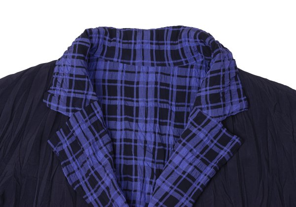 ISSEY MIYAKE Reversible Check Twist Pleat Jacket Size 2
