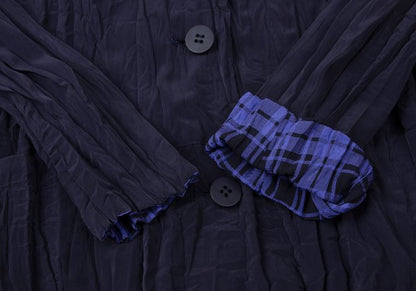 ISSEY MIYAKE Reversible Check Twist Pleat Jacket Size 2