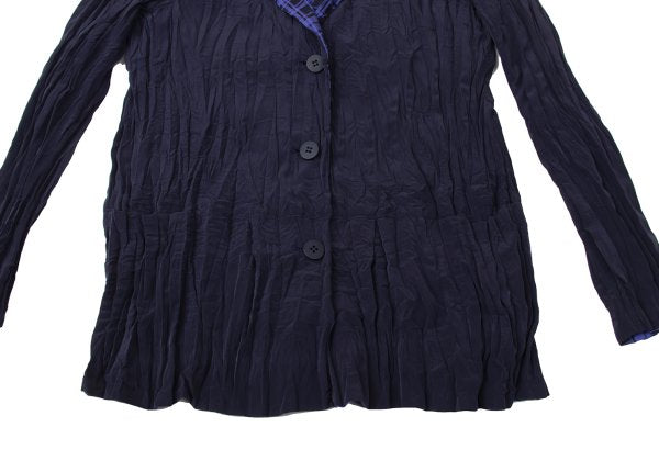 ISSEY MIYAKE Reversible Check Twist Pleat Jacket Size 2
