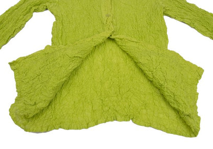 ISSEY MIYAKE me Cauliflower String Button Up Green Shirt Size F