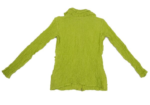 ISSEY MIYAKE me Cauliflower String Button Up Green Shirt Size F