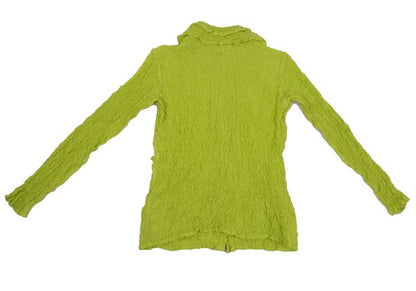 ISSEY MIYAKE me Cauliflower String Button Up Green Shirt Size F