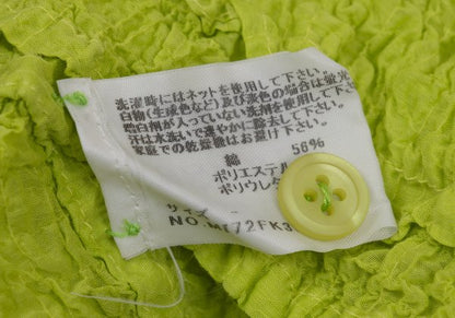 ISSEY MIYAKE me Cauliflower String Button Up Green Shirt Size F