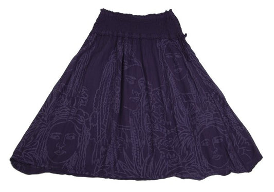 ISSEY MIYAKE me Cauliflower Face Graphic Skirt Purple Size F