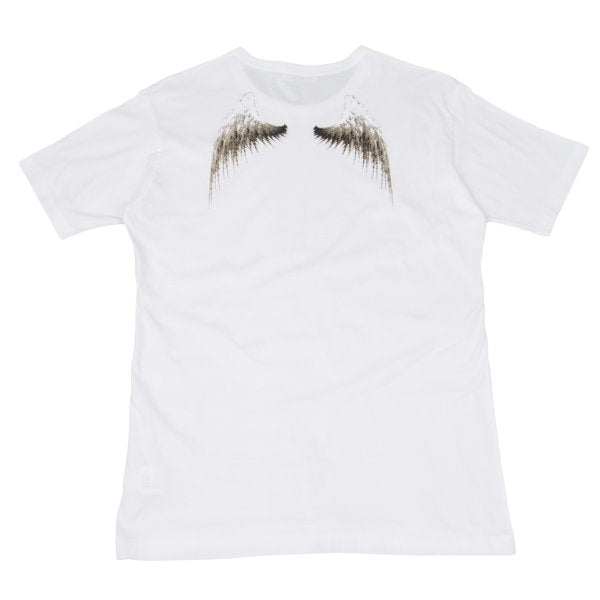 Yohji Yamamoto POUR HOMME Feather Print T-Shirt White Size 3