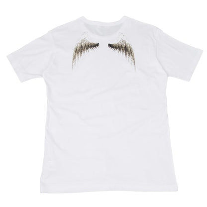 Yohji Yamamoto POUR HOMME Feather Print T-Shirt White Size 3