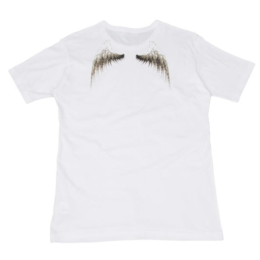 Yohji Yamamoto POUR HOMME Feather Print T-Shirt White Size 3