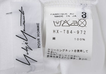 Yohji Yamamoto POUR HOMME Feather Print T-Shirt White Size 3