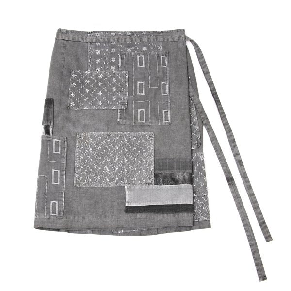COMME des GARCONS Tricot Dyed Patchwork Skirt Gray Size S