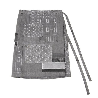 COMME des GARCONS Tricot Dyed Patchwork Skirt Gray Size S