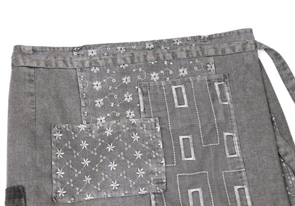 COMME des GARCONS Tricot Dyed Patchwork Skirt Gray Size S