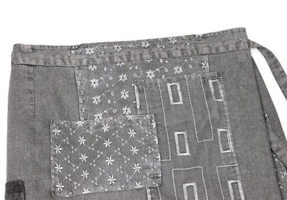 COMME des GARCONS Tricot Dyed Patchwork Skirt Gray Size S