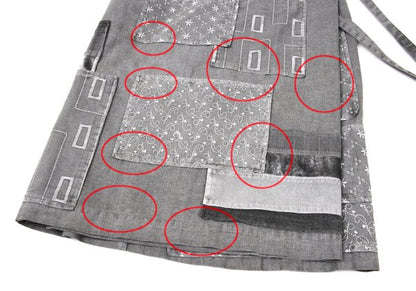 COMME des GARCONS Tricot Dyed Patchwork Skirt Gray Size S